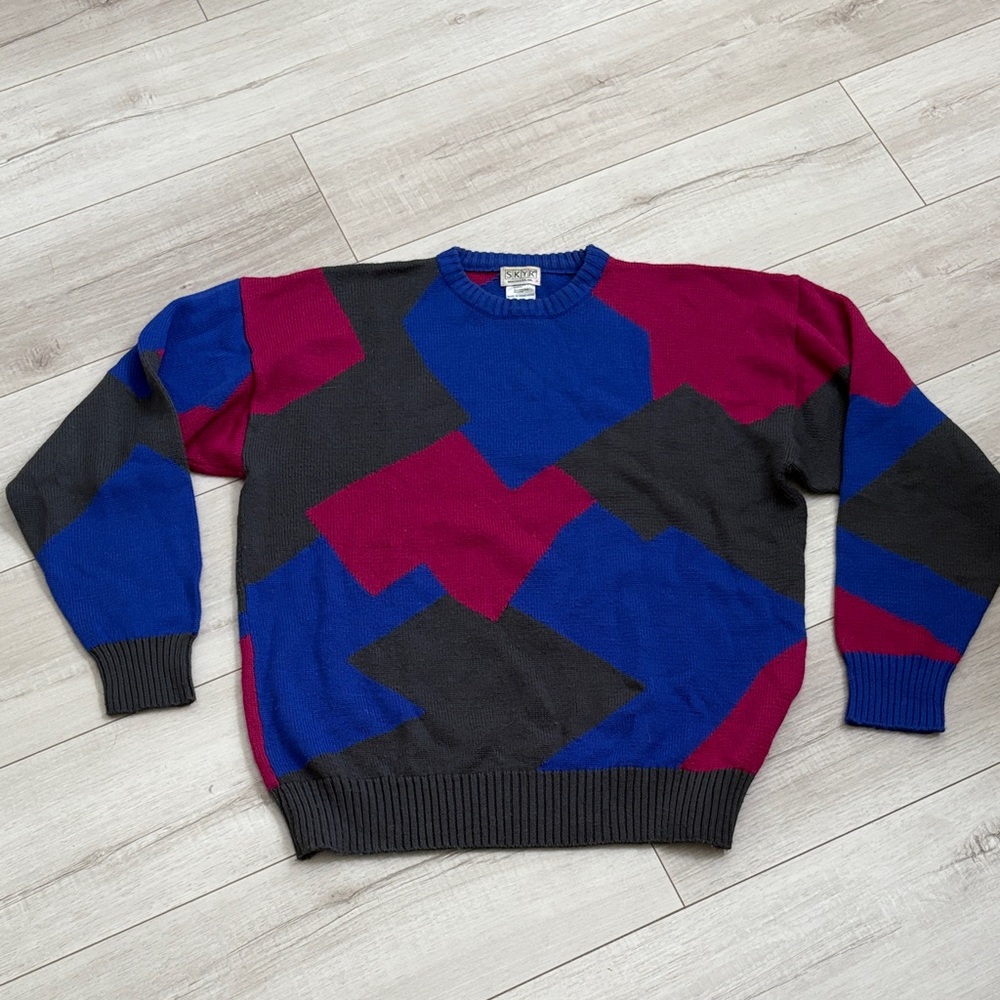 Vintage colorblock sweater size XL